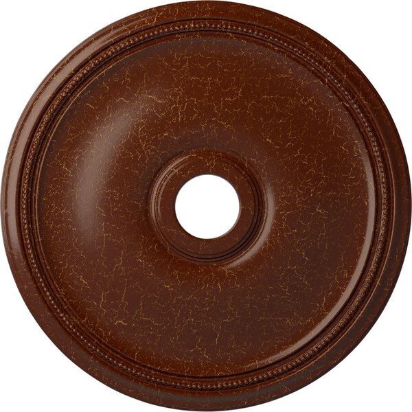 Ekena Millwork Theia Medallion (Canopies up to 6 3/4"), 24"OD x 3 5/8"ID x 1 3/4"P, Burnished Mahogany Crackle CM24THBMC - main